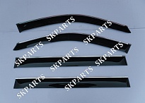 Ветровики (Дефлекторы) черные с хромированным молдингом X166 2012 ME33412CR Mercedes Benz GL-class