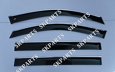 Ветровики (Дефлекторы окон) черные с хромированным молдингом 2010 VE23510CR Volkswagen Touran II