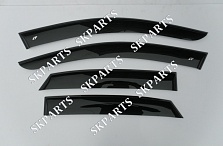 Ветровики (Дефлекторы окон) черные Sd 2010 VE23010 Volkswagen Polo V