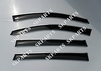 Ветровики (Дефлекторы окон) черные с хромированным молдингом 5d 2005-2015 AE10505CR Audi Q7