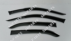 Ветровики (Дефлекторы ) черные с хромированным молдингом W212 2009 M32509CR Mercedes Benz E-class