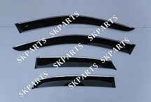 Ветровики (Дефлекторы окон) черные с хромированным молдингом Sd B6 B7 8E 2000-2008 AE11000CR Audi A4