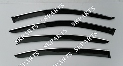 Ветровики (Дефлекторы окон) черные с хромированным молдингом Sd B8 2014 V24514CR Volkswagen Passat