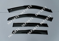 Ветровики (Дефлекторы окон) черные с хромированным молдингом 5d 8R 2008-2012 AE10408CR Audi Q5