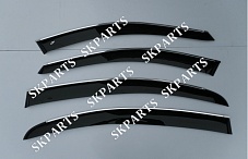 Ветровики (Дефлекторы окон) черные с хромированным молдингом Sd F10 2011 BE22211CR BMW 5