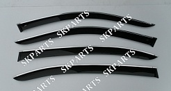 Ветровики (Дефлекторы окон) черные с хромированным молдингом Sd E66 2001-2008 B23001CR BMW 7