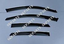 Ветровики (Дефлекторы окон) черные с хромированным молдингом Sd 2015 J20815CR Jaguar XF II