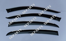 Ветровики (Дефлекторы окон) черные с хромированным молдингом Sd 2008-2015 JE20208CR Jaguar XF I
