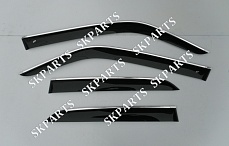 Ветровики (Дефлекторы окон) черные с хромированным молдингом Sd 2004-2011 C50304CR Chrysler 300C