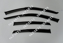 Ветровики (Дефлекторы окон) черные с хромированным молдингом Sd C8 2018 A14718CR Audi A6