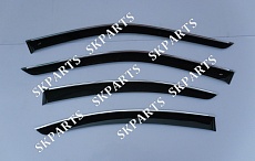 Ветровики (Дефлекторы окон) черные с хромированным молдингом 2006-2012 L22406CR Lexus ES V