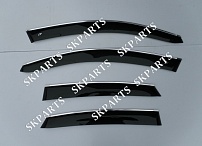 Ветровики (Дефлекторы окон) черные с хромированным молдингом Sd 4G C7 2011 AE11911CR Audi A6