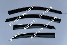 Ветровики (Дефлекторы окон) черные с хромированным молдингом 2010 LE20210CR Lexus RX III
