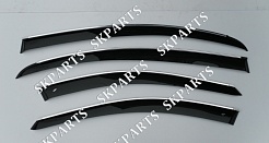 Ветровики (Дефлекторы окон) черные с хромированным молдингом Sd F01 F03 2008-2012 B22008CR BMW 7