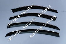 Ветровики (Дефлекторы окон) черные с хромированным молдингом Sd F30 F35 2012 BE22312CR BMW 3