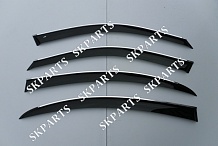 Ветровики (Дефлекторы окон) черные с хромированным молдингом 5d E60 2002-2010 B21302CR BMW 5