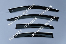 Ветровики (Дефлекторы окон) черные с хромированным молдингом Sd B8 8K 2008-2012 AE10208CR Audi A4
