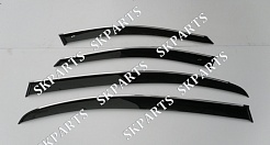 Ветровики (Дефлекторы окон) черные с хромированным молдингом Sd F02 F04 2008-2012 BE22108CR BMW 7 