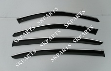 Ветровики (Дефлекторы окон) черные с хромированным молдингом Sd G12 2015 B23415CR BMW 7 Long