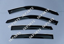 Ветровики (Дефлекторы окон) черные с хромированным молдингом F16 2014 BE24014CR BMW X6