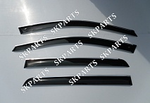 Ветровики (Дефлекторы окон) черные с хромированным молдингом 5d 2012 V23812CR Volkswagen Golf VII